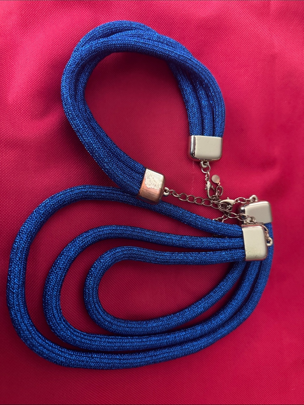 Blue Multi-Strand Statement Necklace - Unbranded